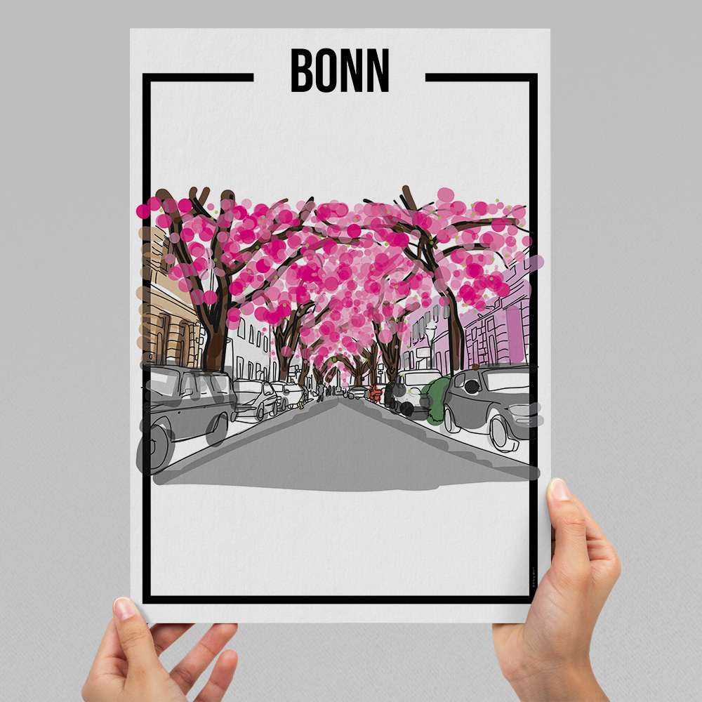 Bonn Kirschblüte Poster
